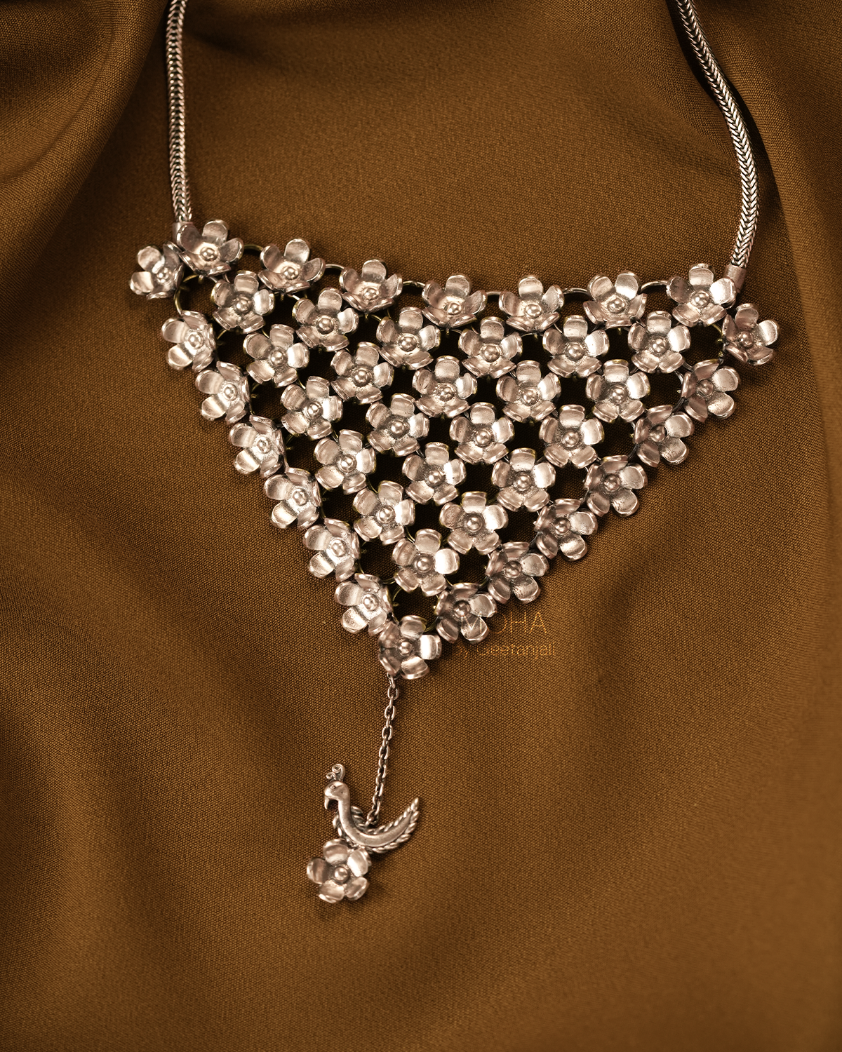 Mogra Silver Necklace by MOHA