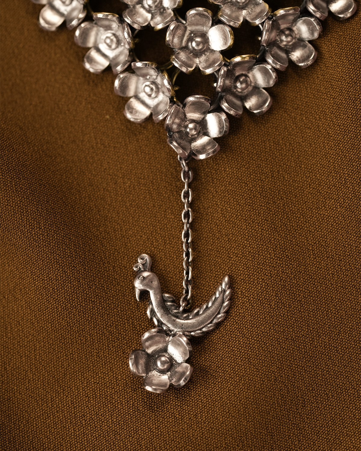 Mogra Silver Necklace by MOHA