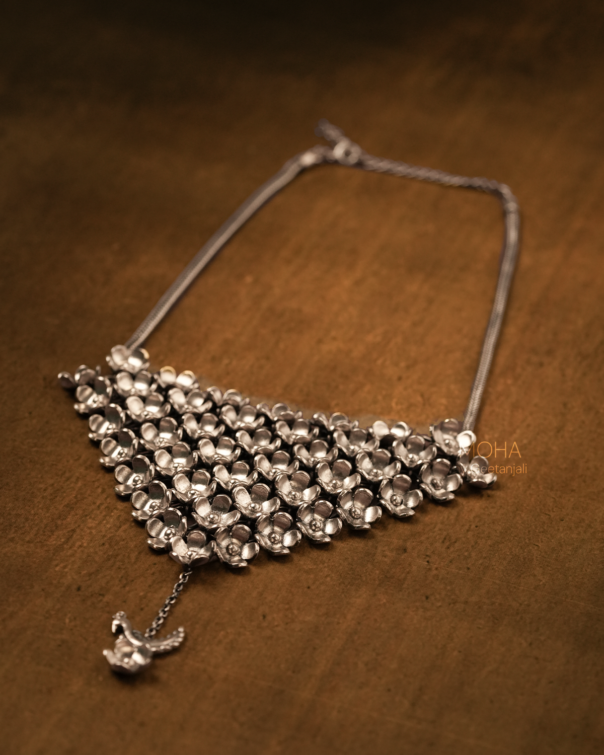 Mogra Silver Necklace by MOHA