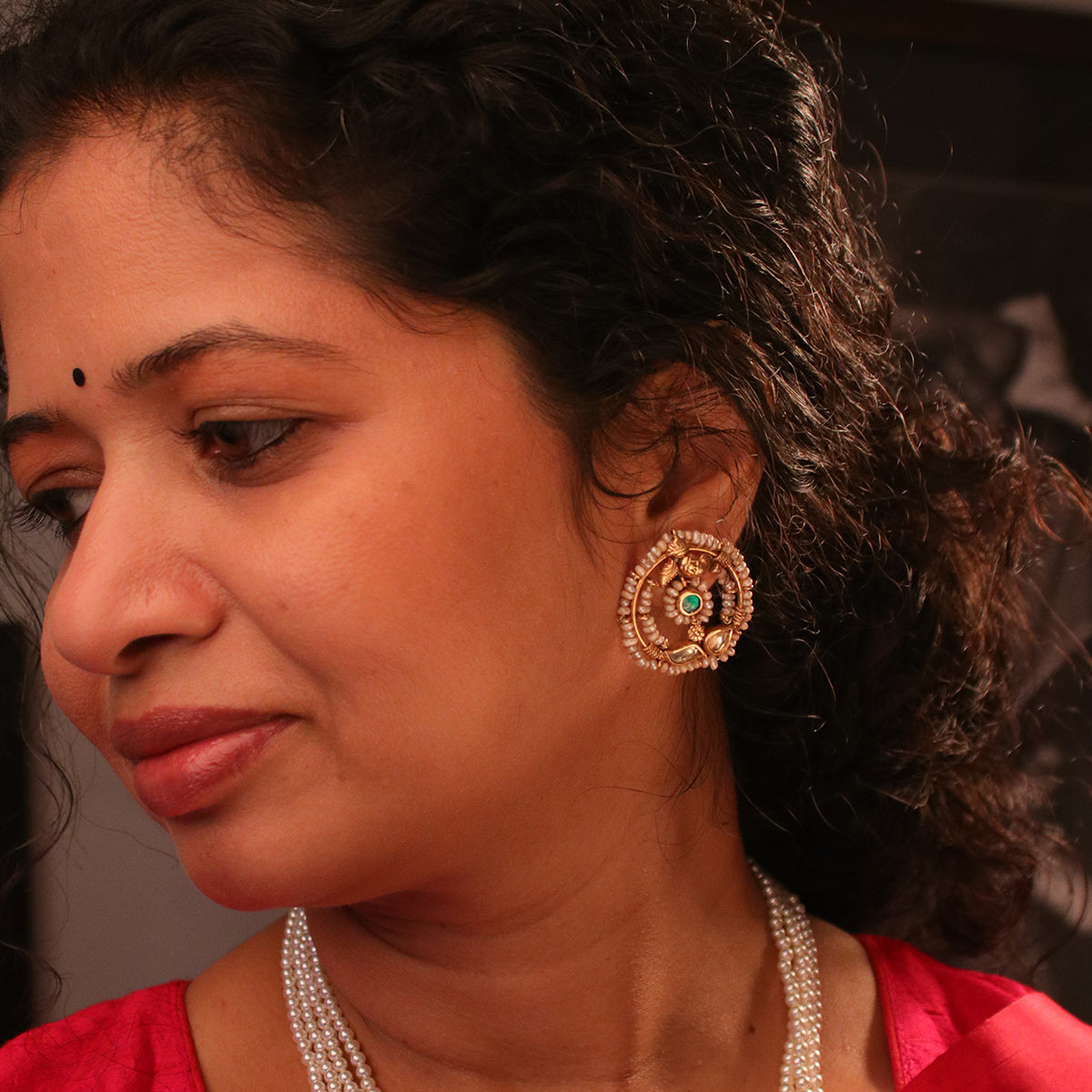 Reet Pearl Silver earrings By MOHA