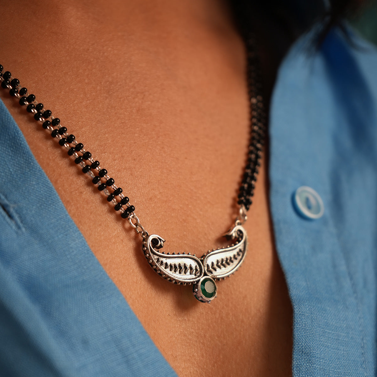 nitya silver mangalsutra by moha