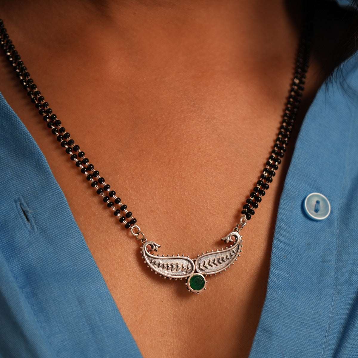 nitya silver mangalsutra by moha