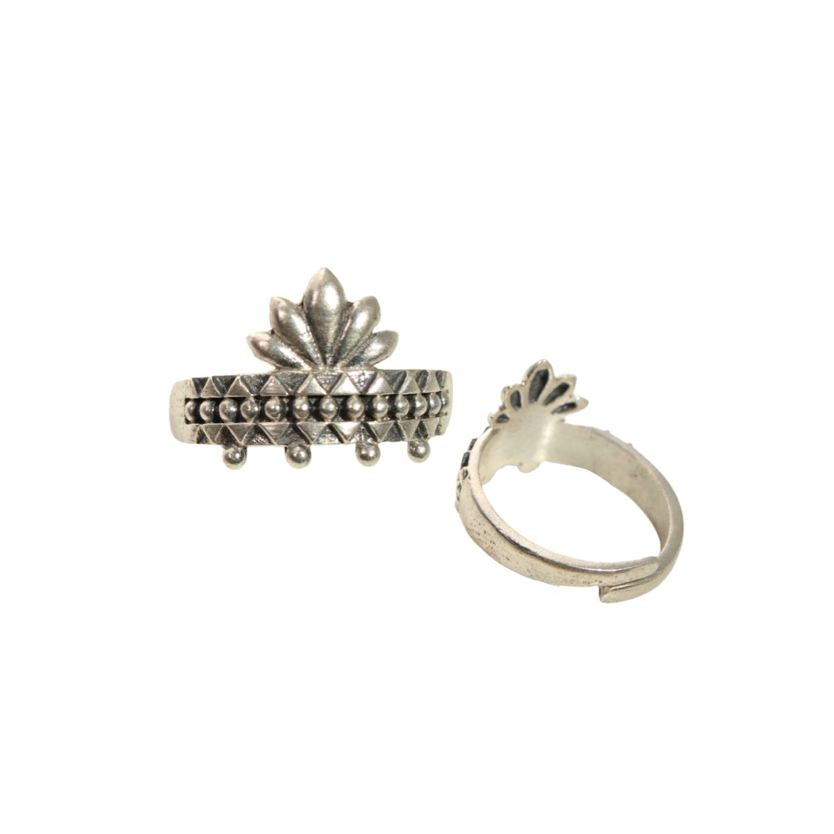padma silver toe ring by moha