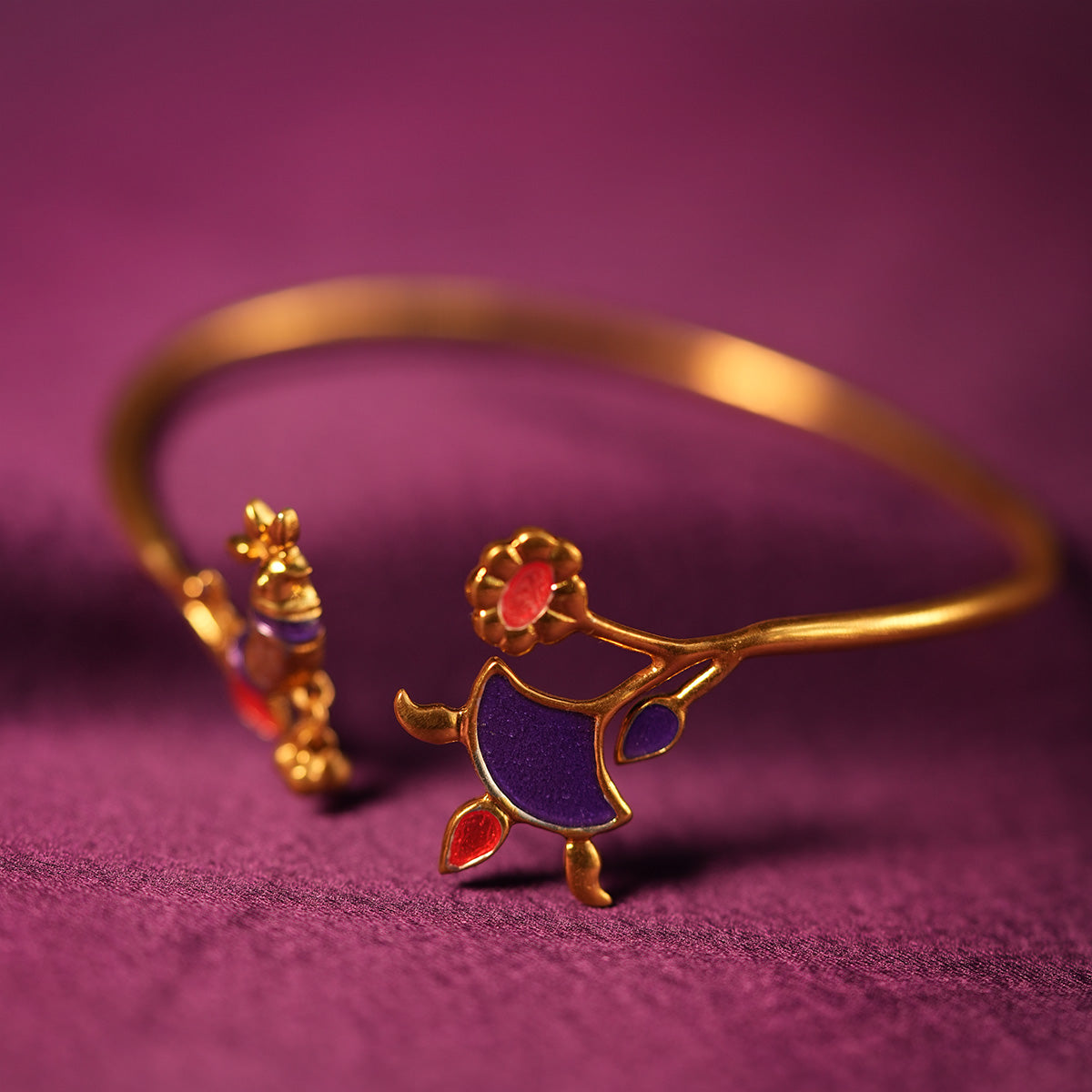 phul pakhi silver bracelet by moha