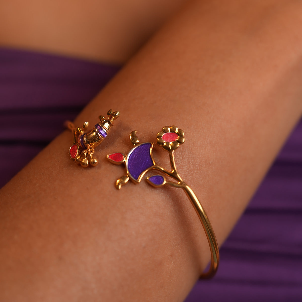 phul pakhi silver bracelet by moha