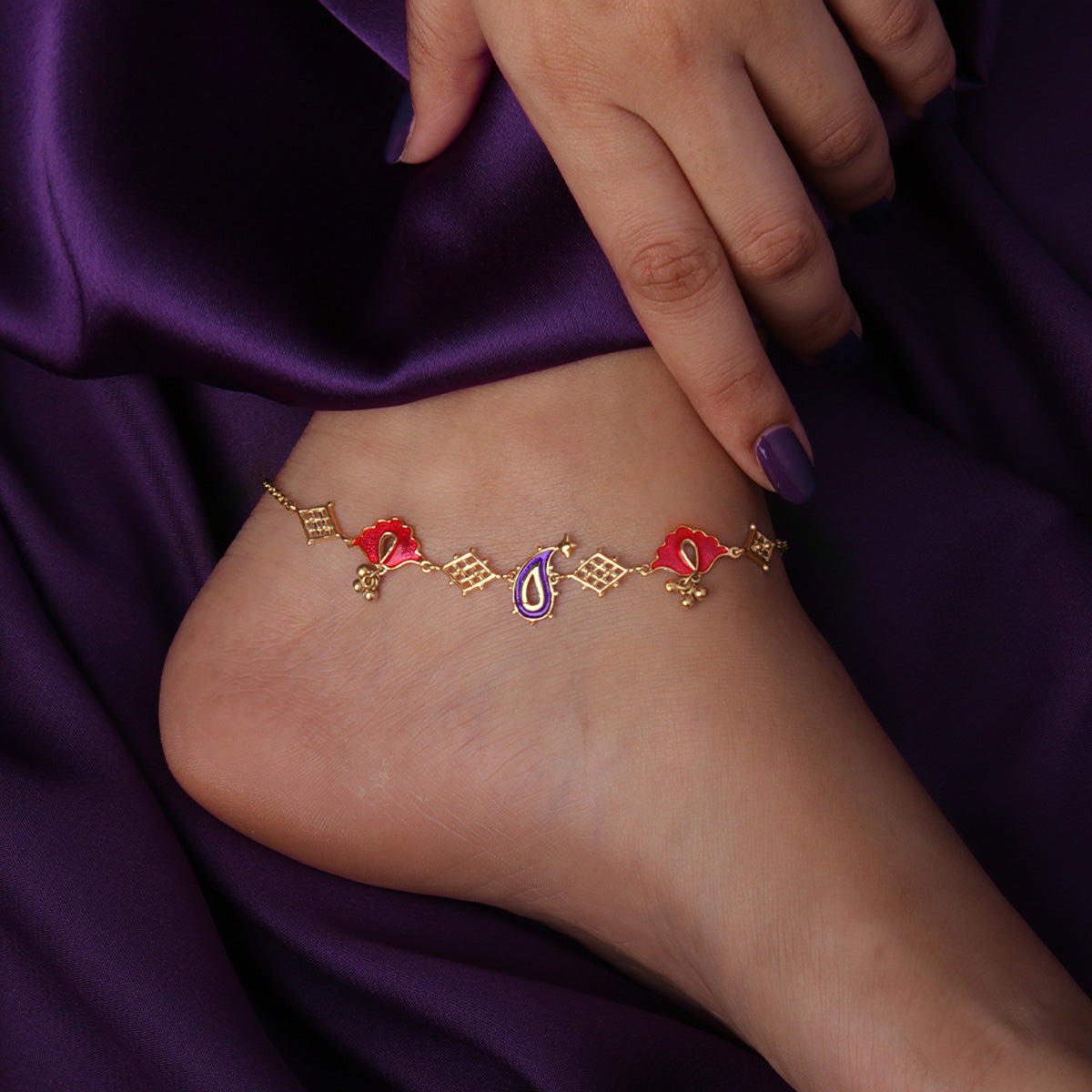 phulpatti silver bracelet anklet by moha