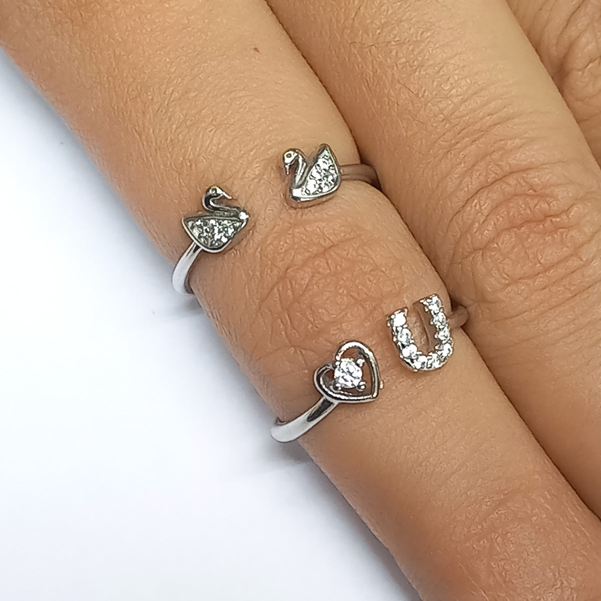 prem silver rings stack of three