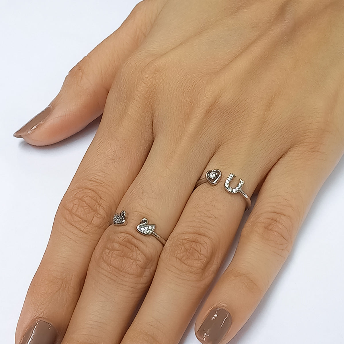 prem silver rings stack of three