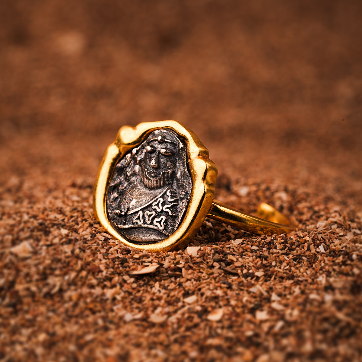 priest king silver finger ring by moha