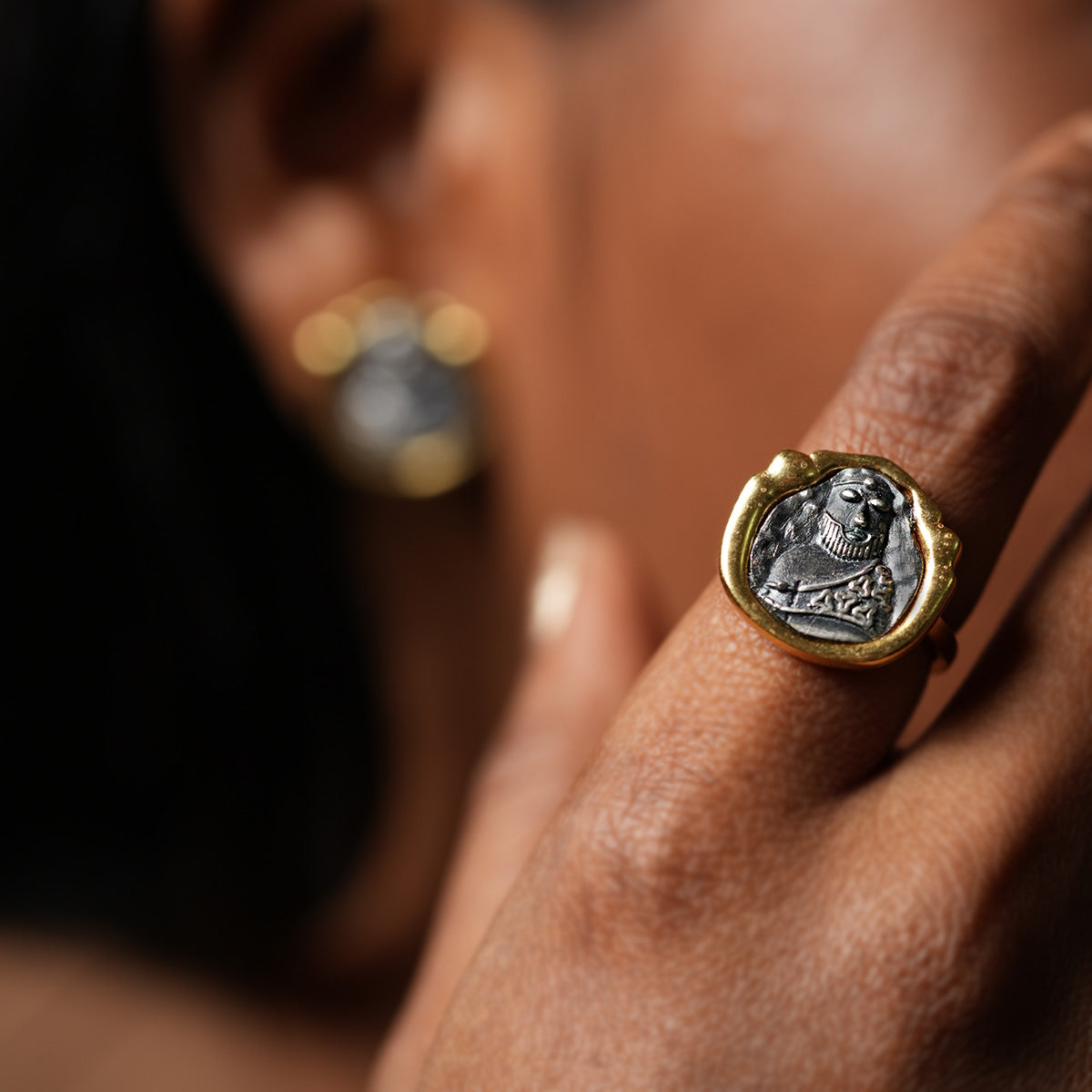 priest king silver finger ring by moha