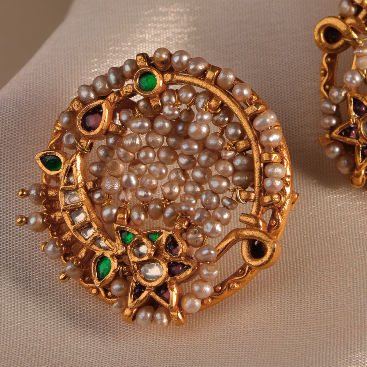 Heer Pearl Silver Earrings by MOHA