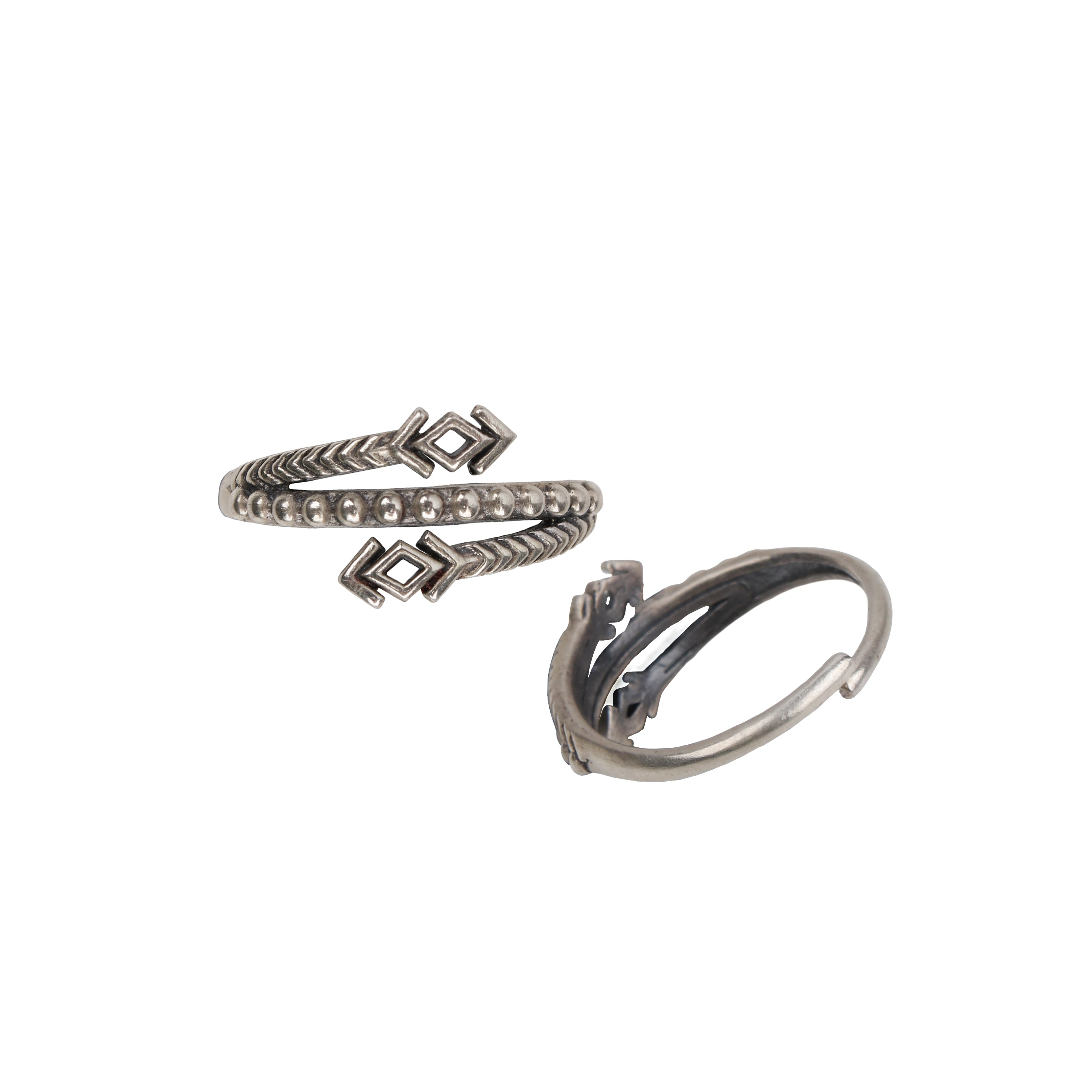 rekha silver toe ring by moha