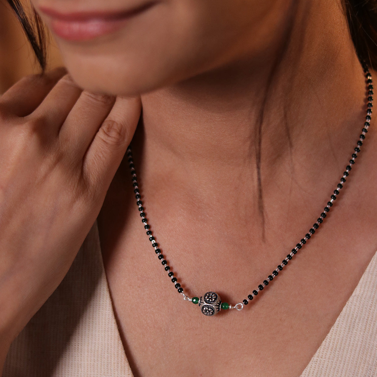 riva silver mangalsutra by moha