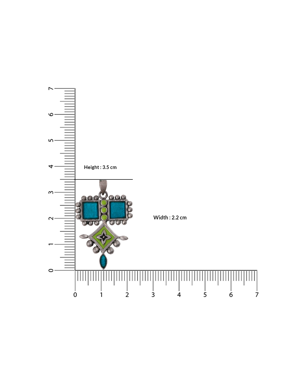 Aakriti Silver Pendant by MOHA (Only Pendant)