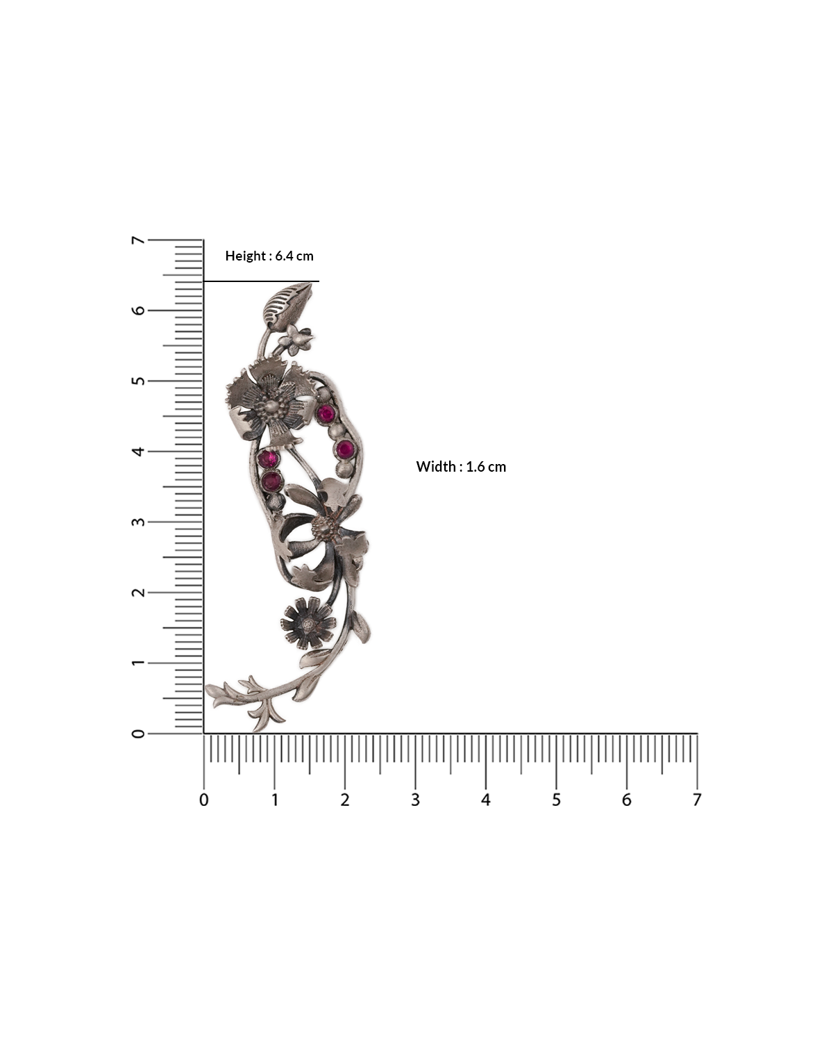 William Morris - Compton Vertical Silver Pendant by Moha (Only Pendant)