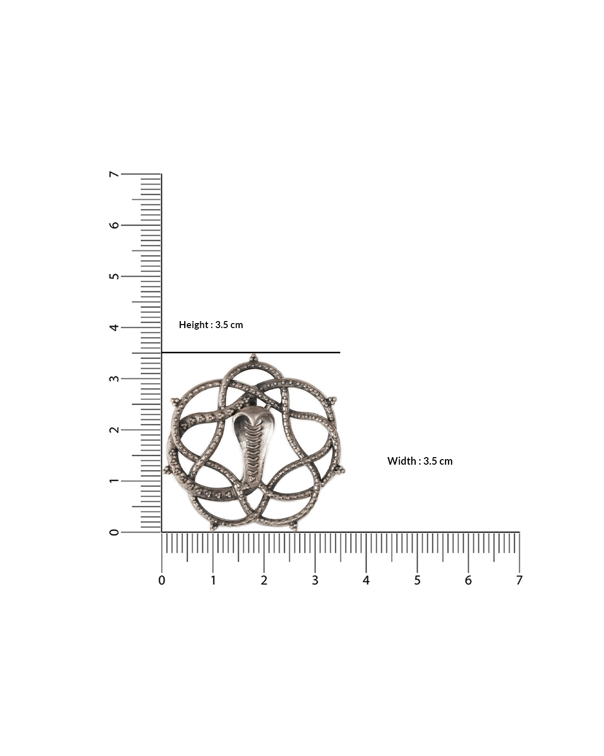 Vasuki Silver Pendant by MOHA (Only Pendant)