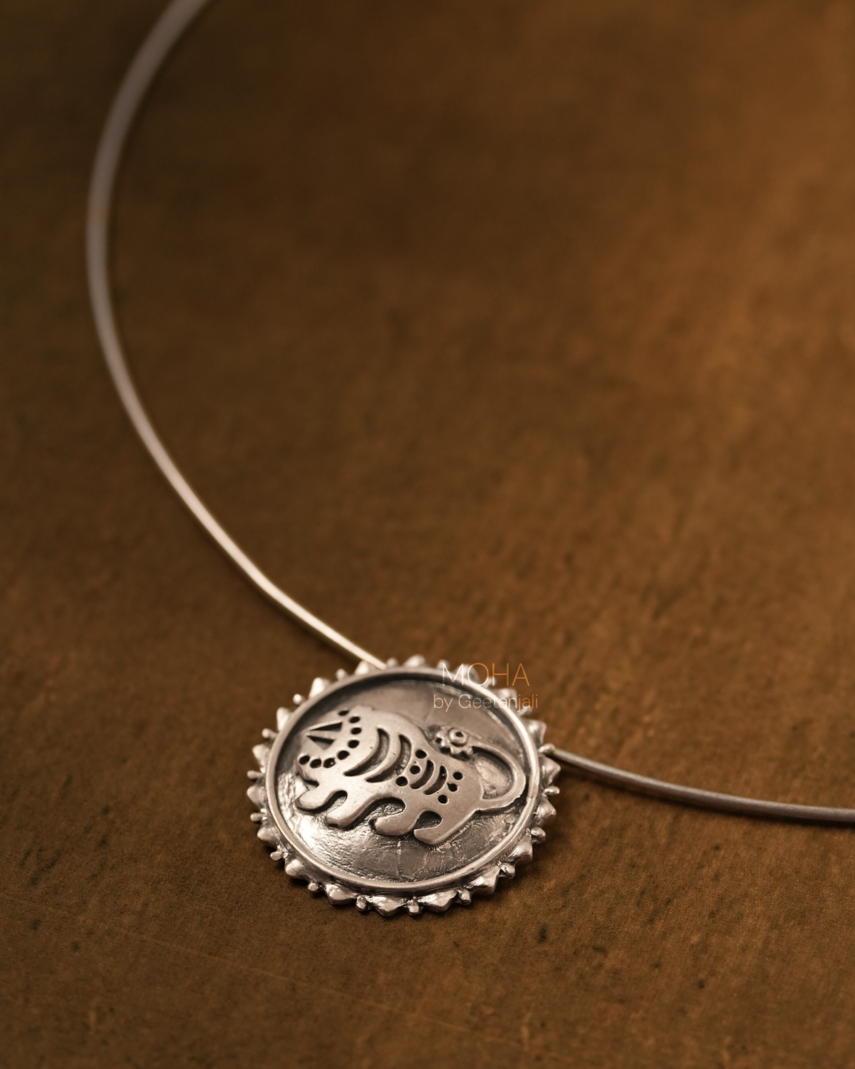 Shardul Silver Necklace by MOHA