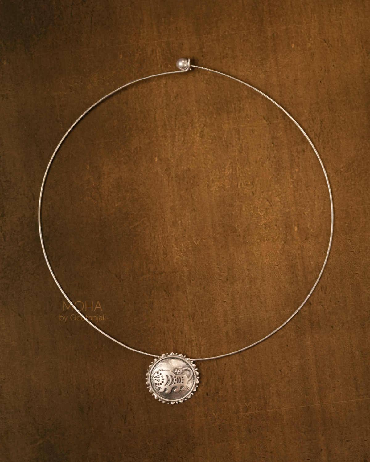 Shardul Silver Necklace by MOHA