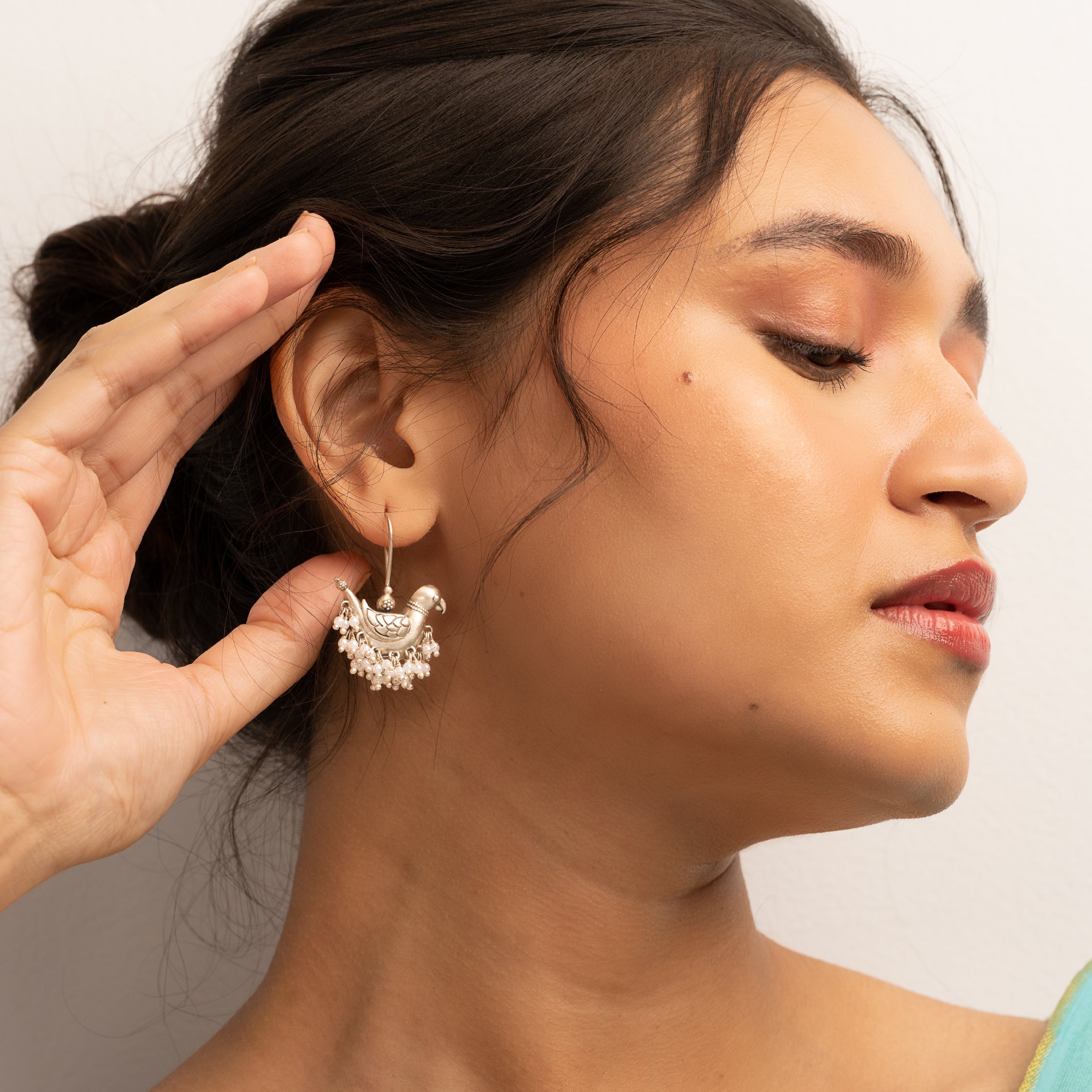 shuk sarika silver earrings by moha