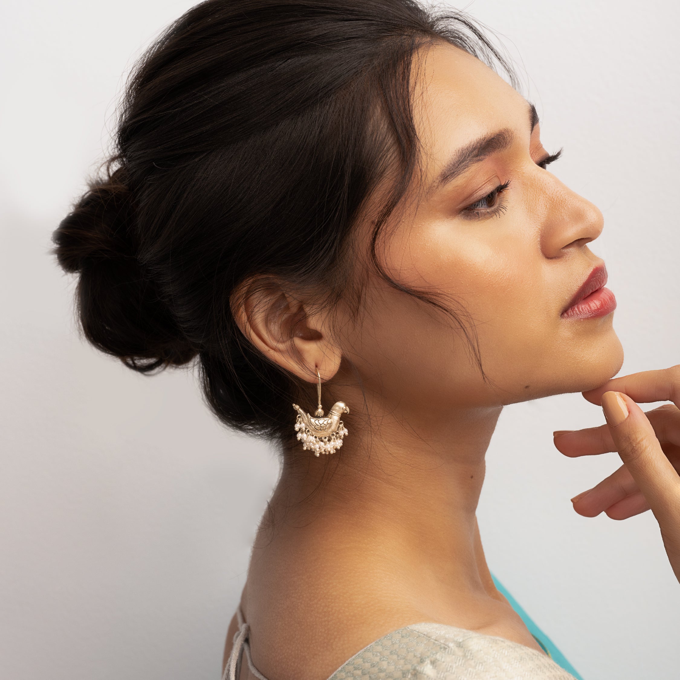 shuk sarika silver earrings by moha