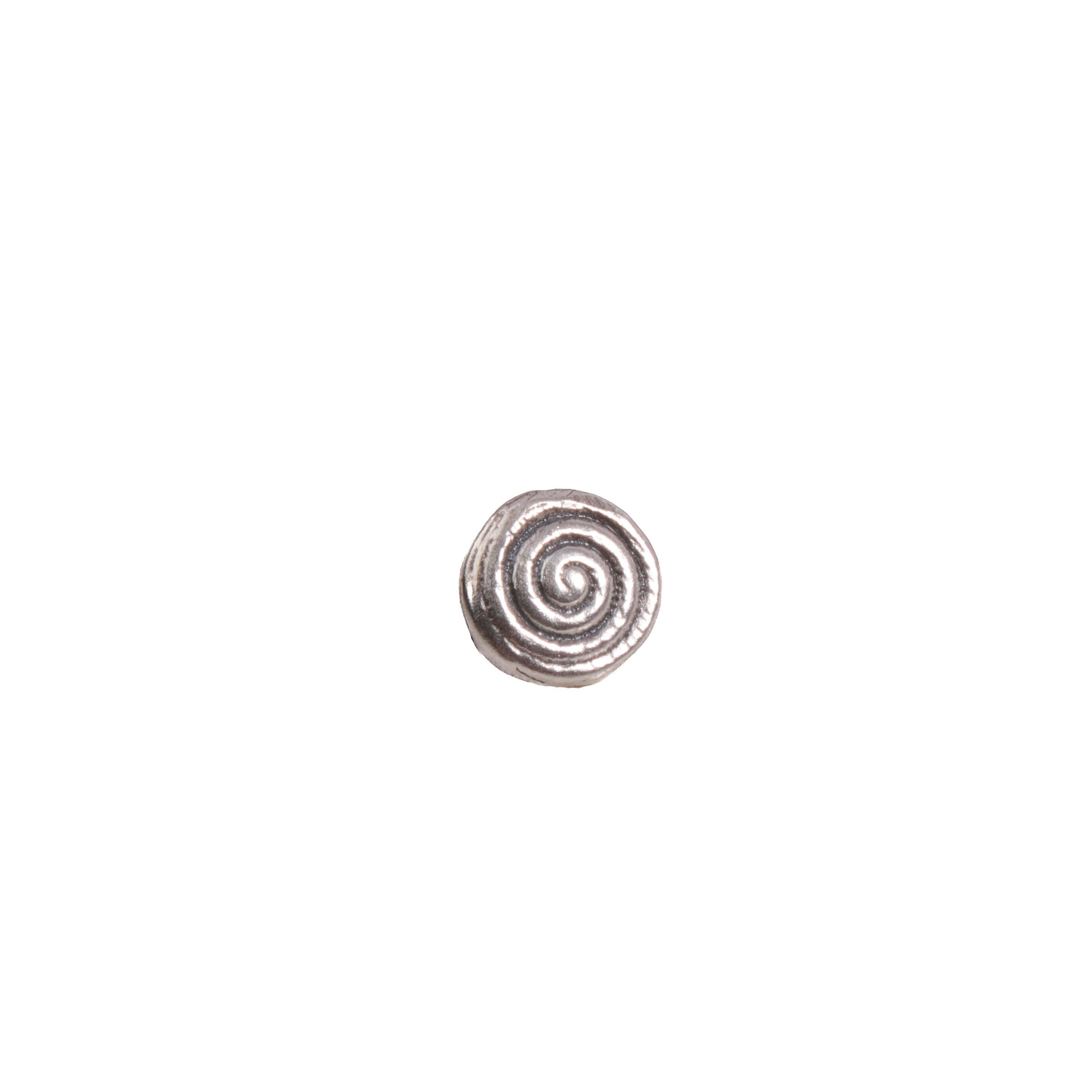 spiral silver nose pin pierced by moha