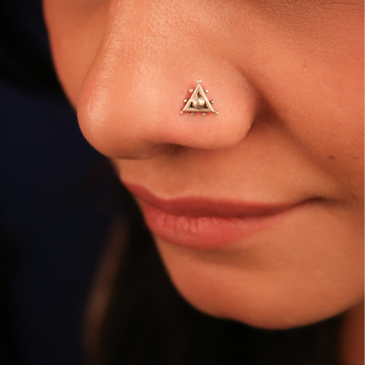 trisha silver nosepin pierced by moha