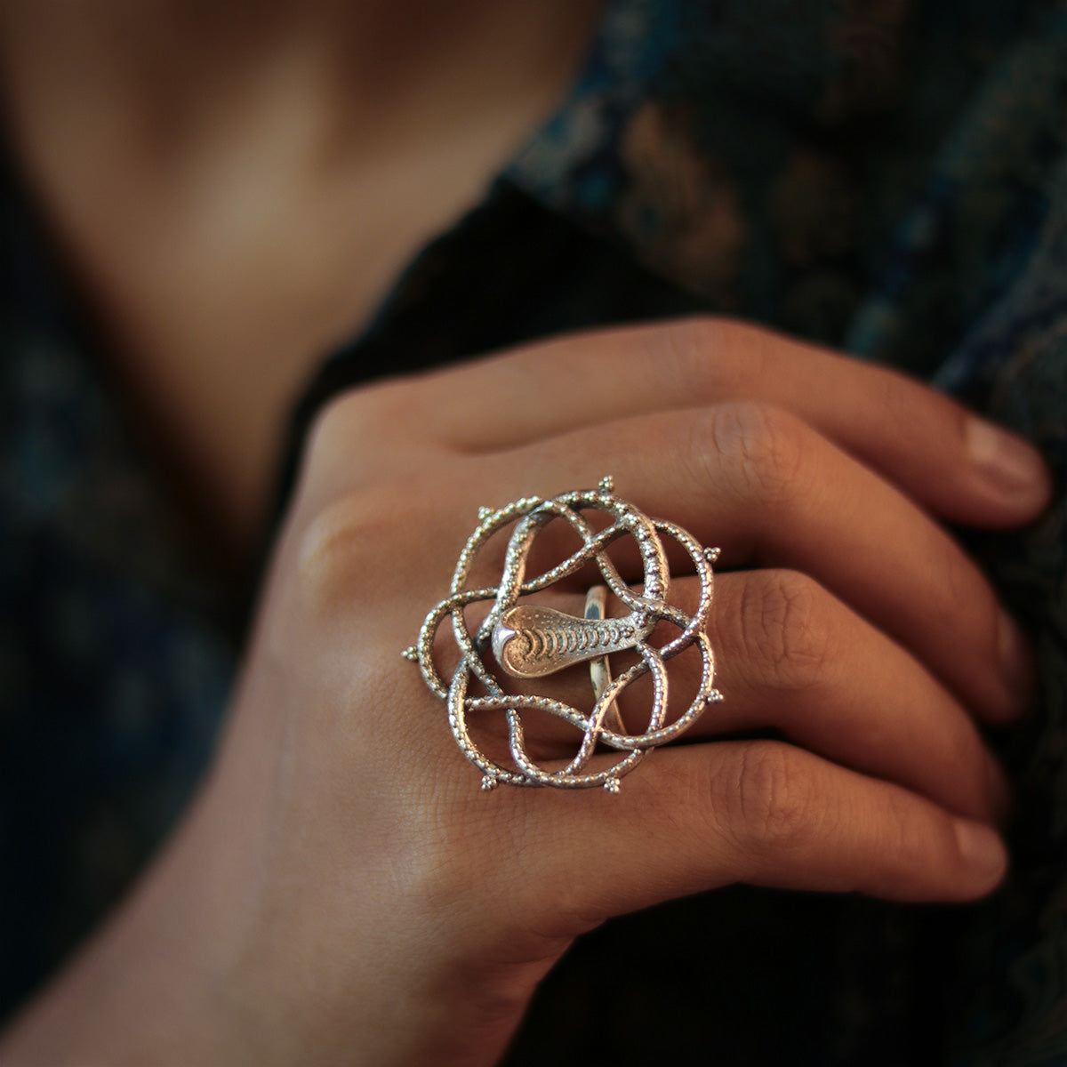 vasuki silver finger ring by moha