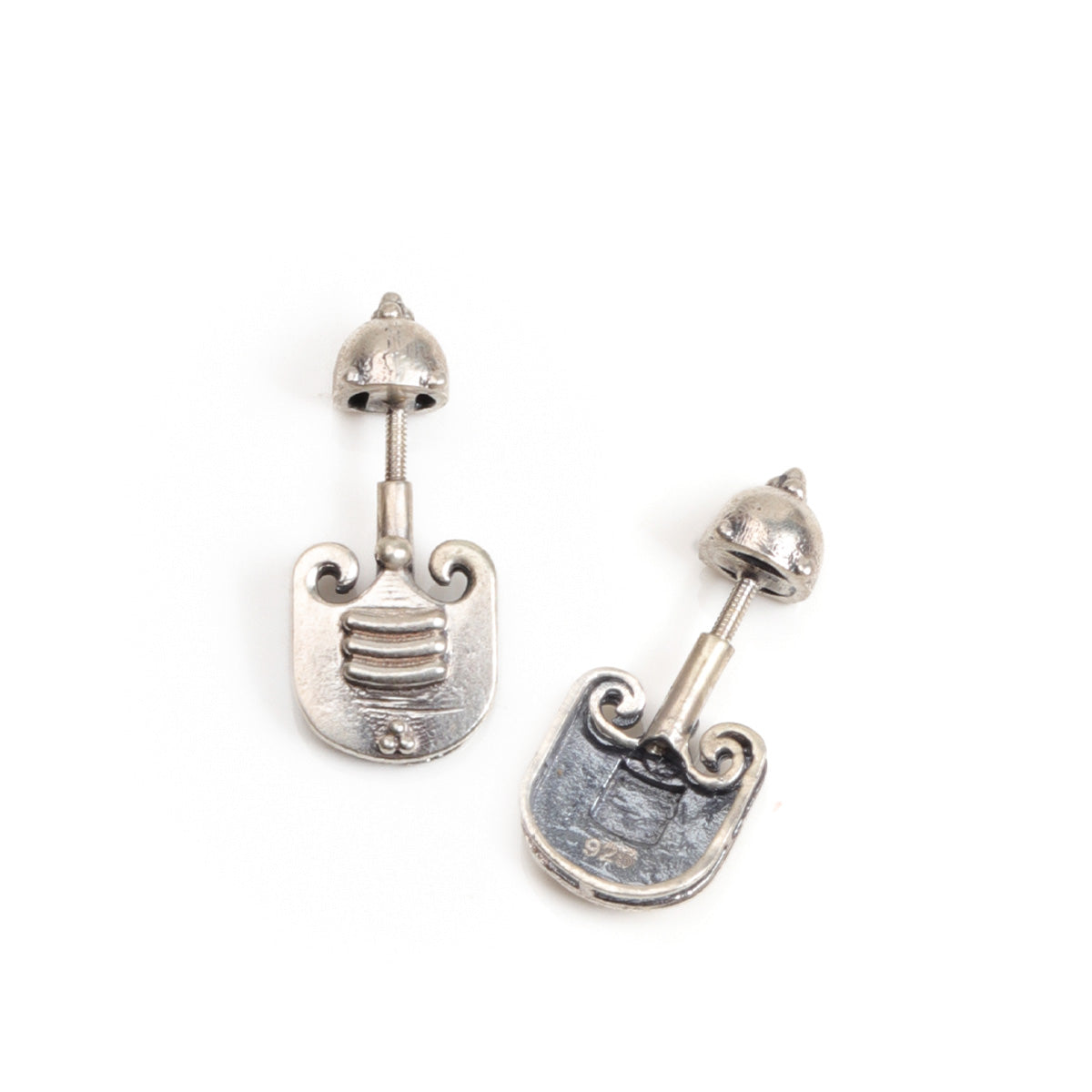 vibhuti silver bugadi pierced small by moha
