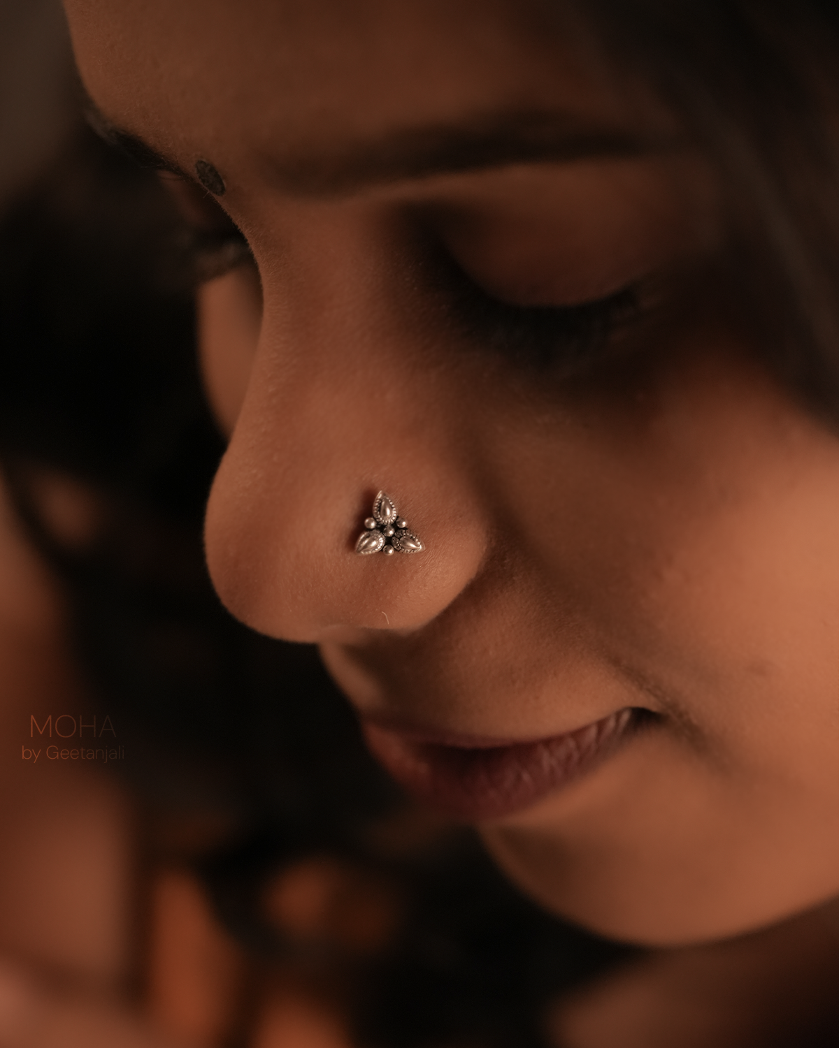 Vrinda Silver Nosepin by MOHA