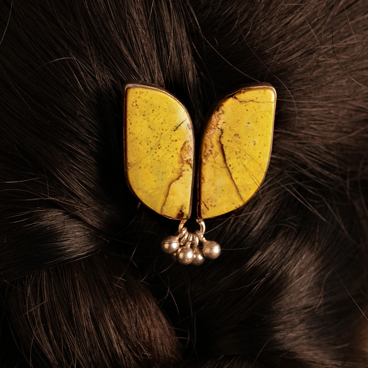 vrinda silver hairpin by moha