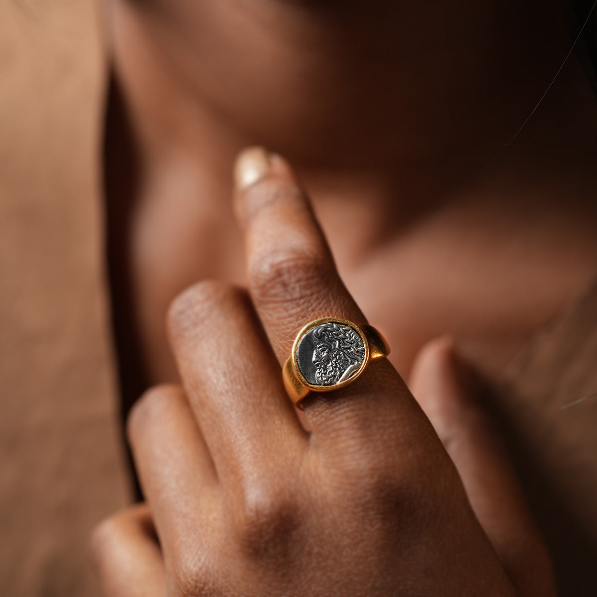 zeus silver finger ring by moha