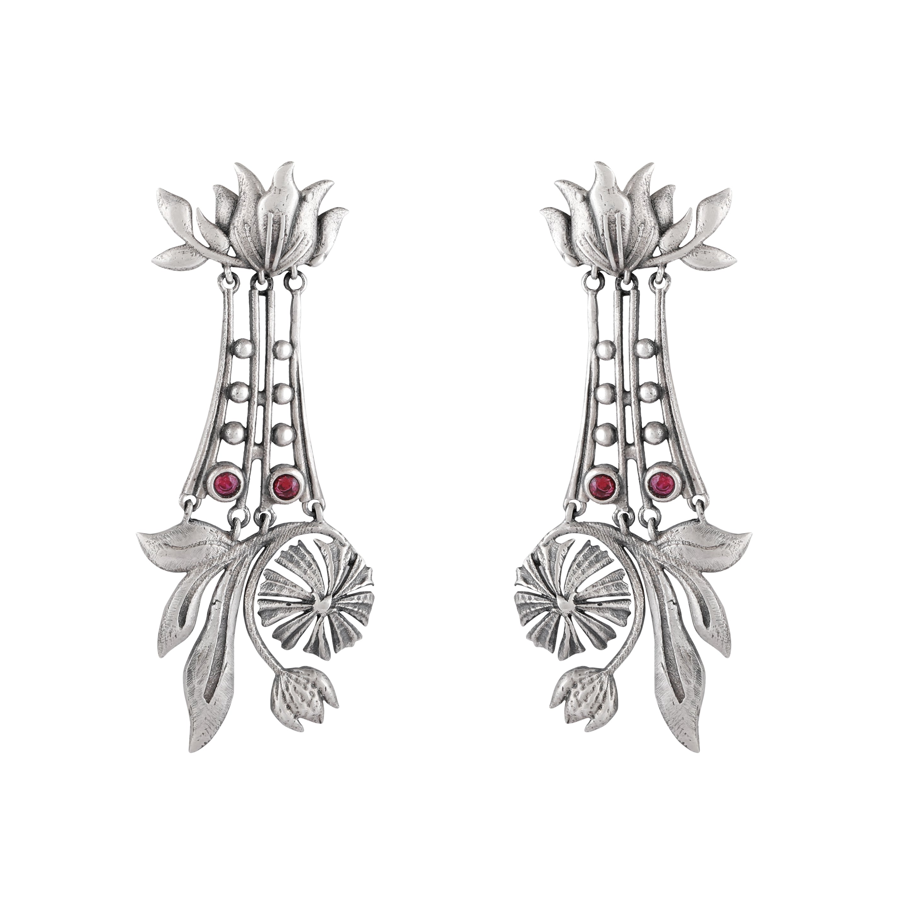 William Morris - Rising Lilly Silver Earrings by Moha