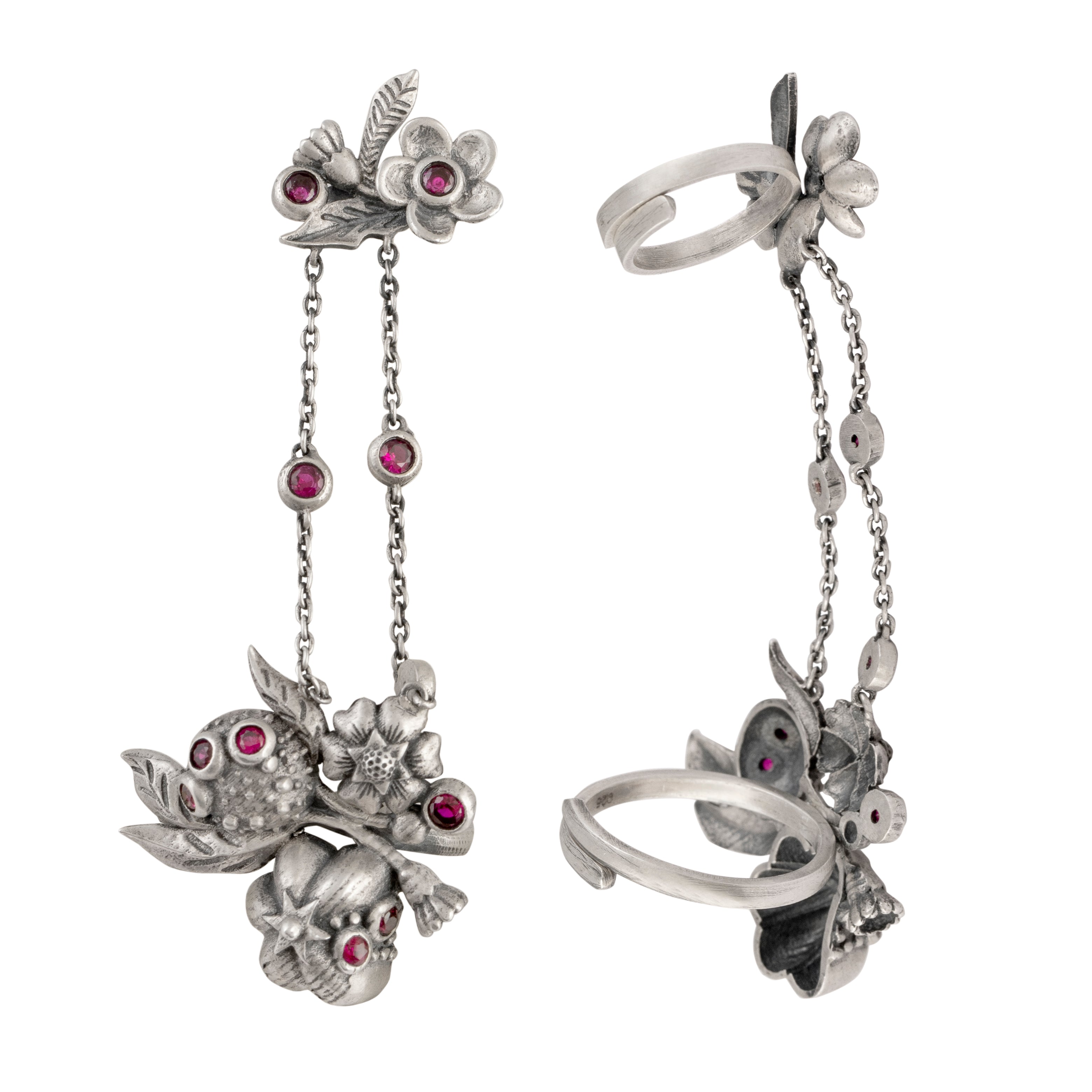 William Morris - Blossom Bunch Silver Finger Ring by Moha