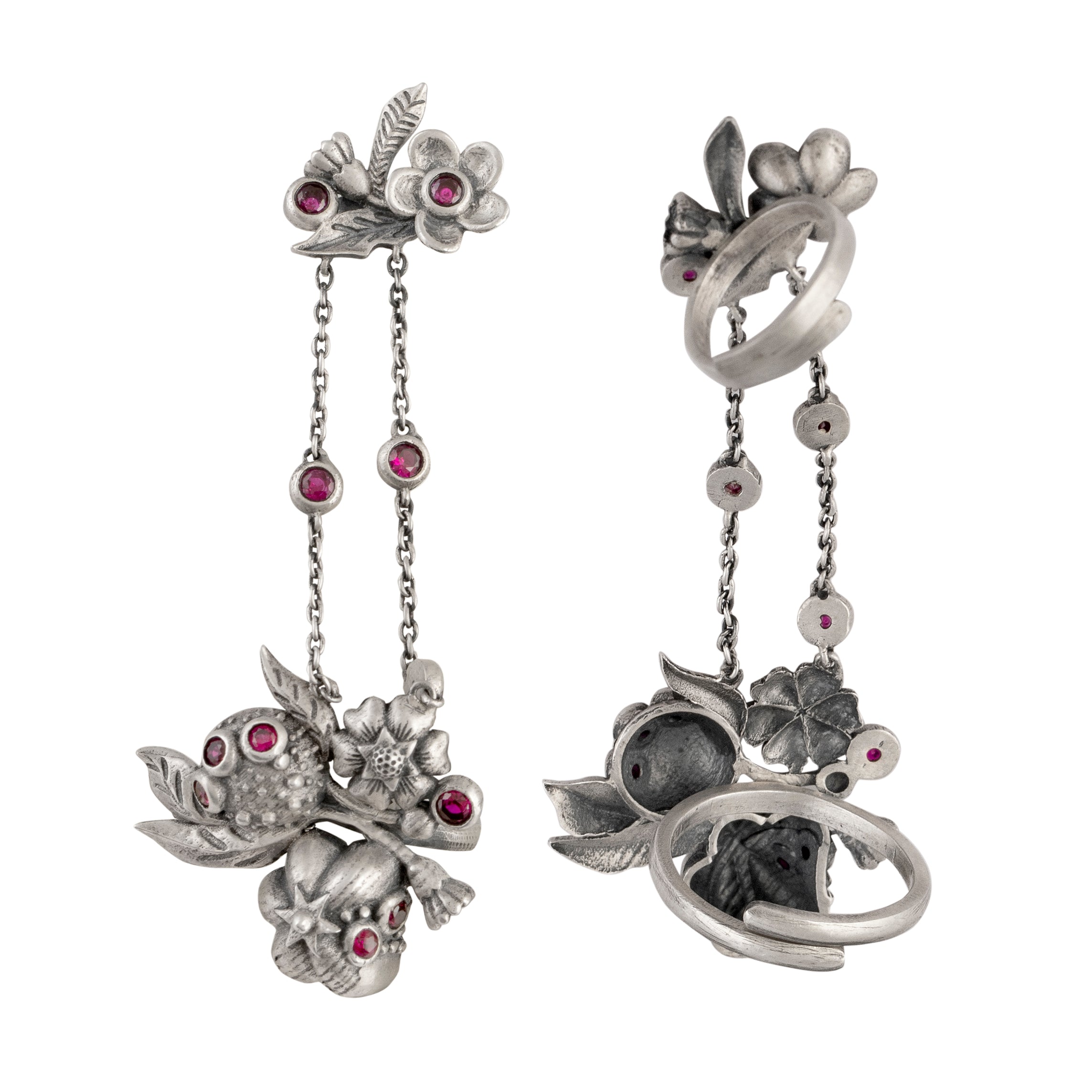 William Morris - Blossom Bunch Silver Finger Ring by Moha