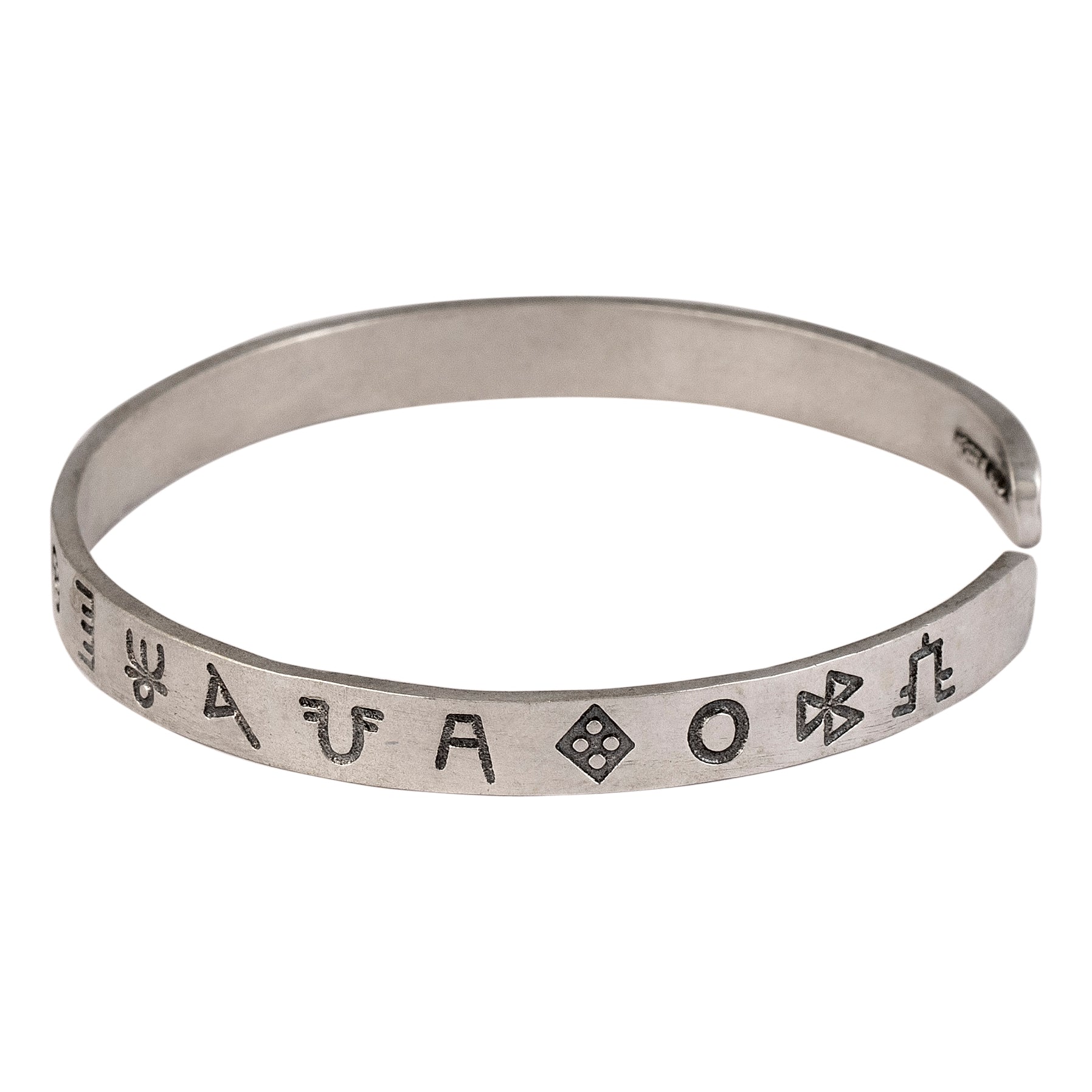 Harappa Script Silver Bracelet by MOHA