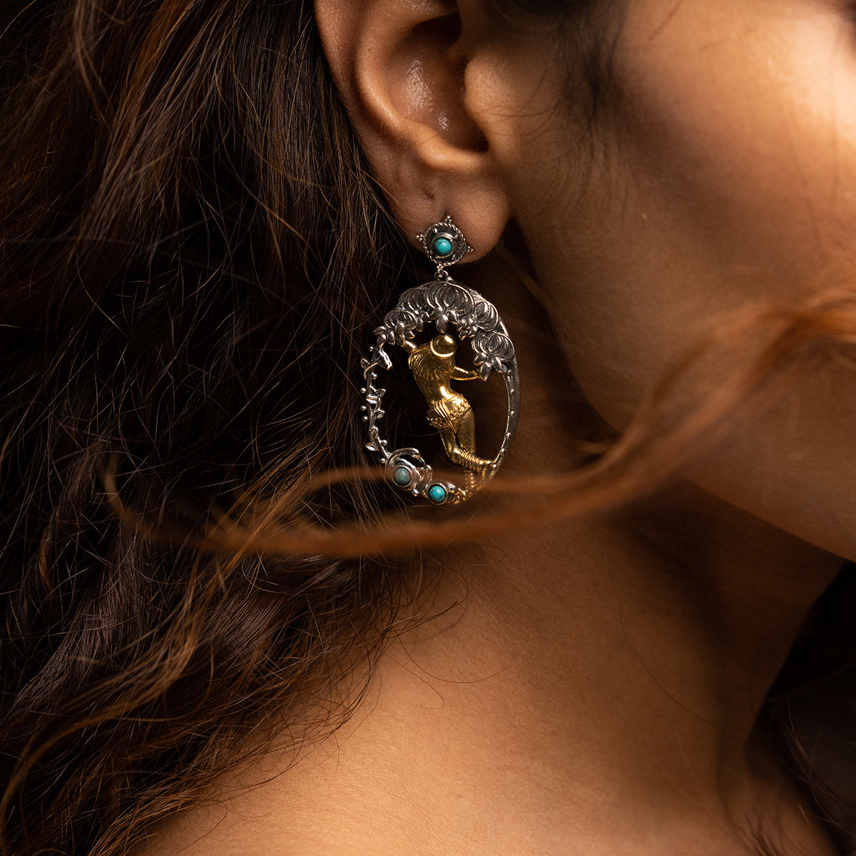 Amra shalbhanjika  Silver Earrings by MOHA