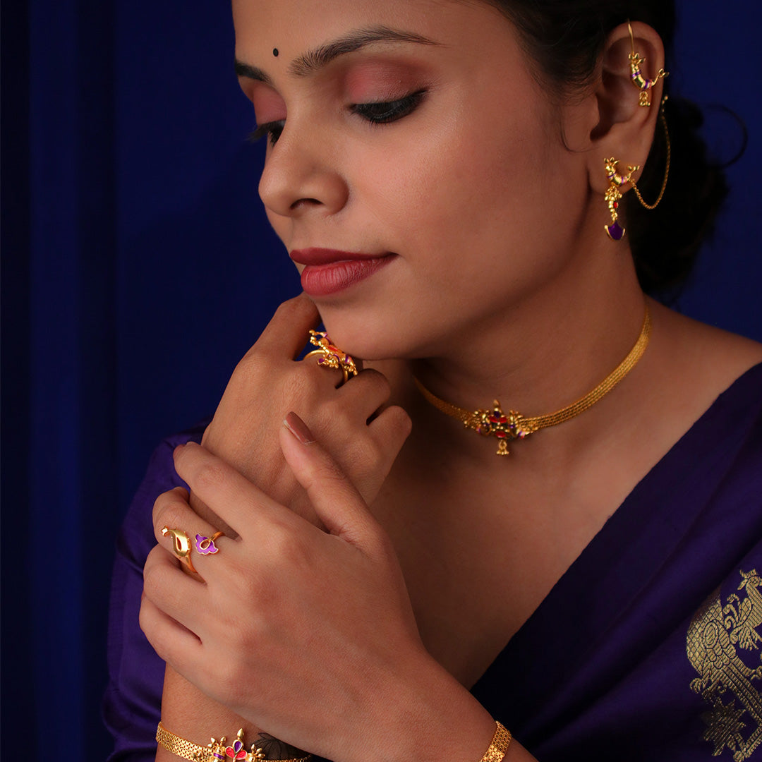 pakhi silver choker necklace by moha