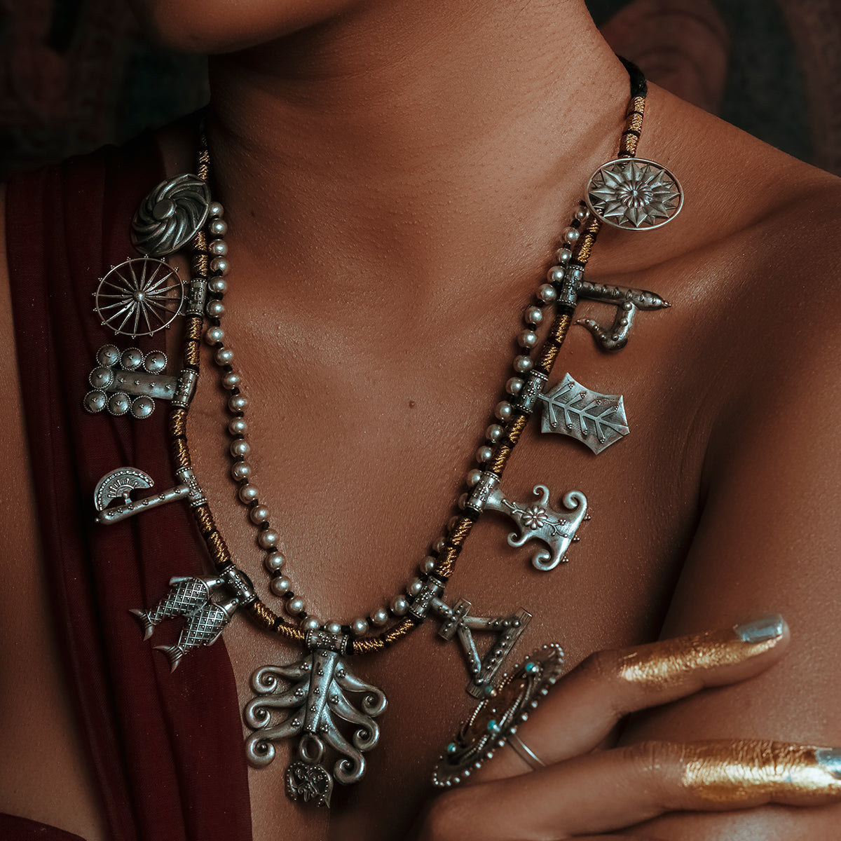 bodhi mangala silver necklace by moha