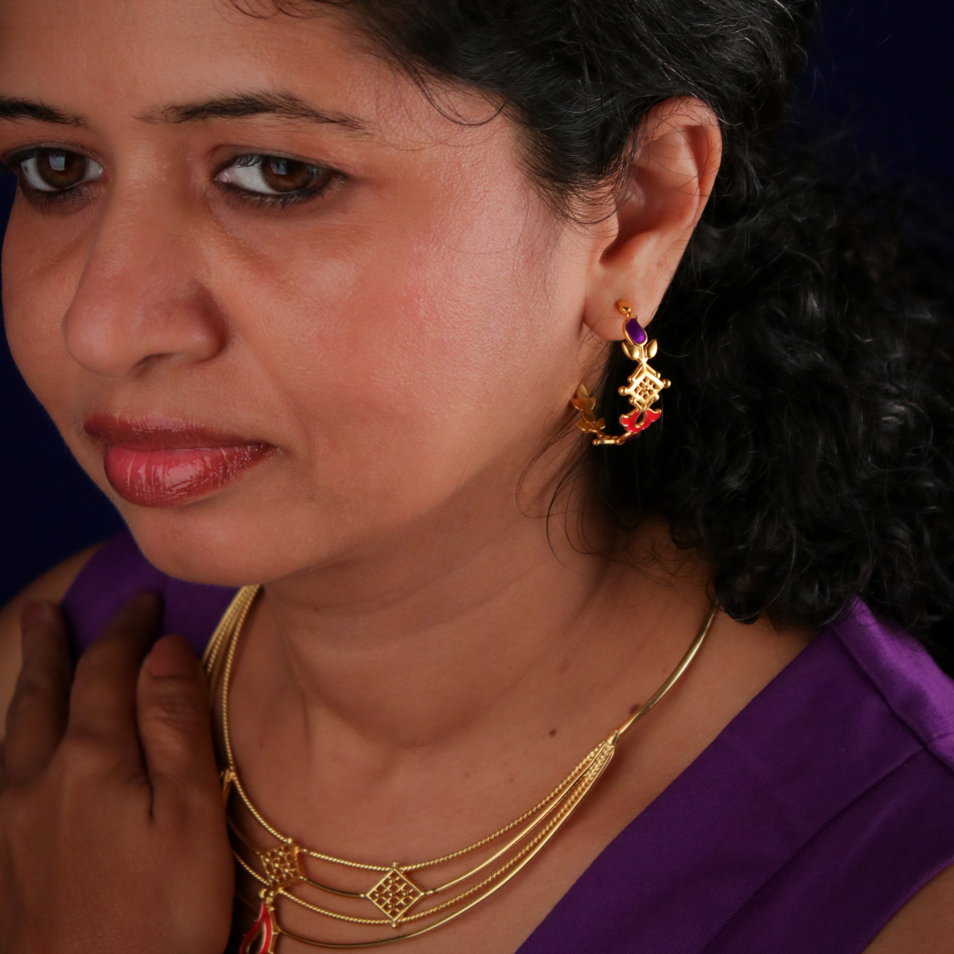 buti hoop silver earrings by moha