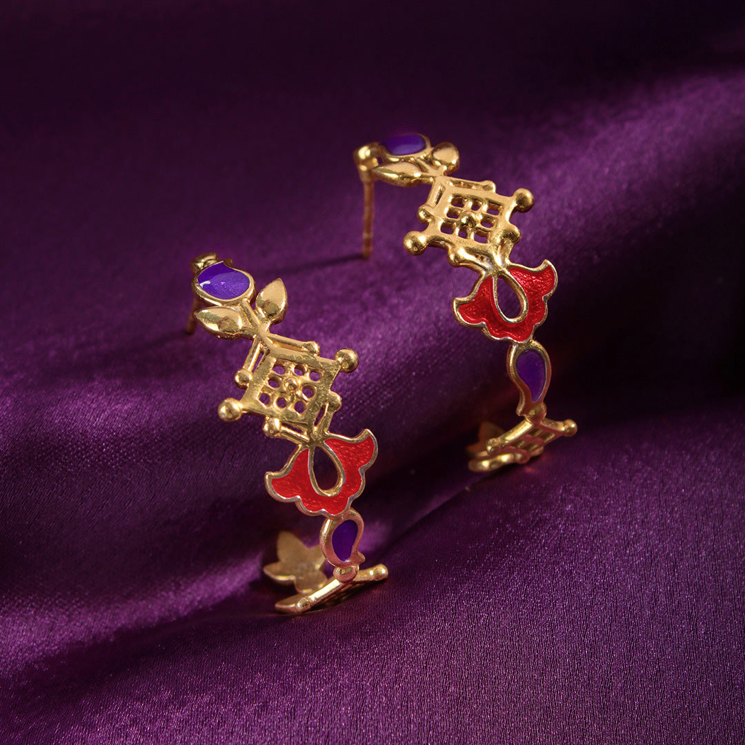 buti hoop silver earrings by moha