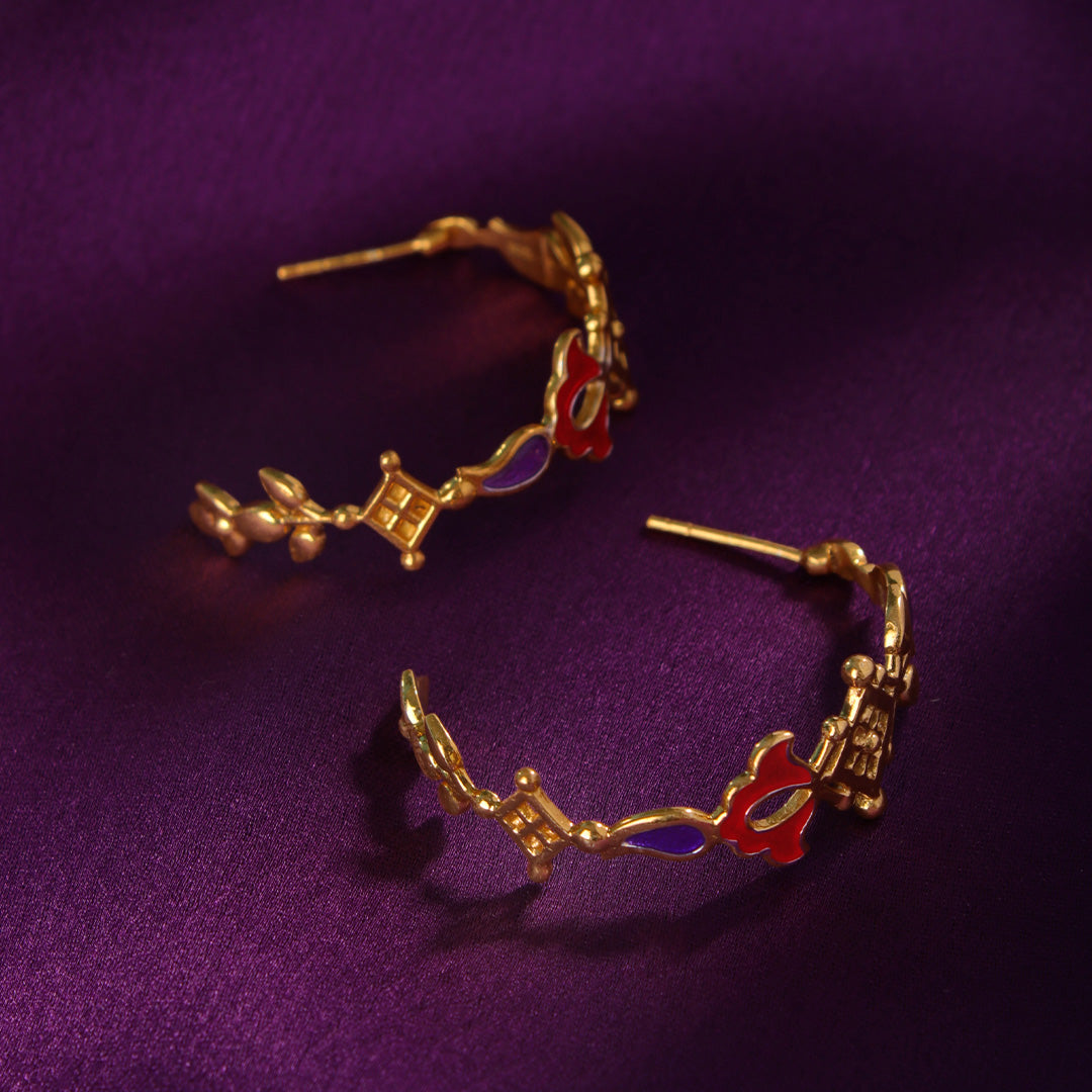 buti hoop silver earrings by moha