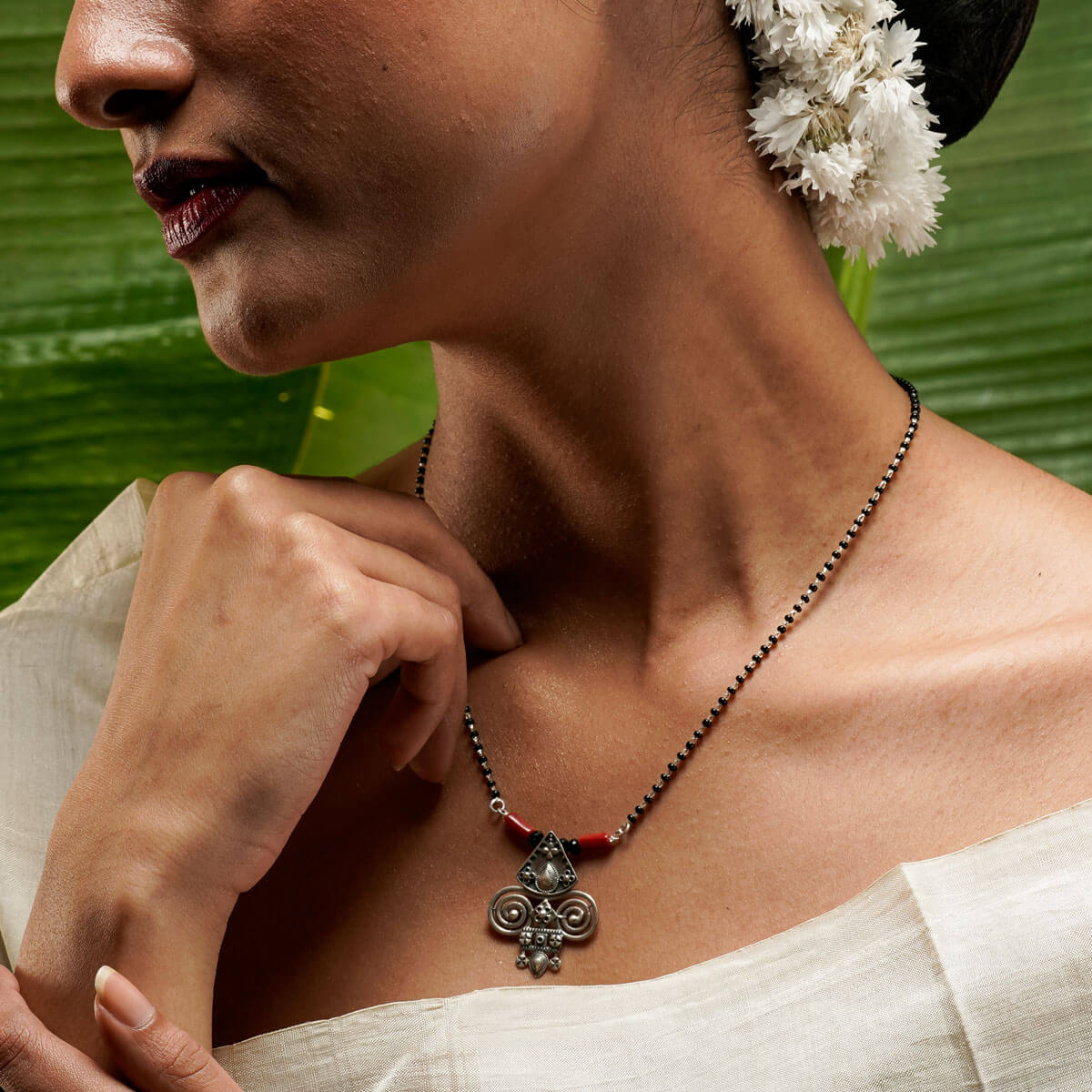 chittor silver mangalsutra by moha