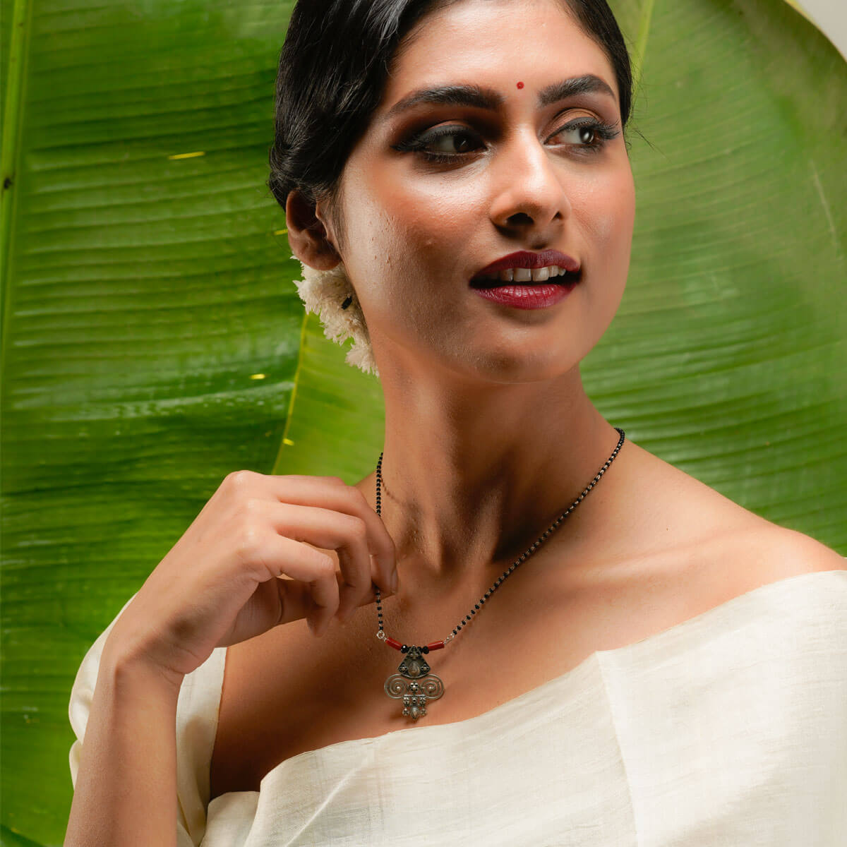 chittor silver mangalsutra by moha