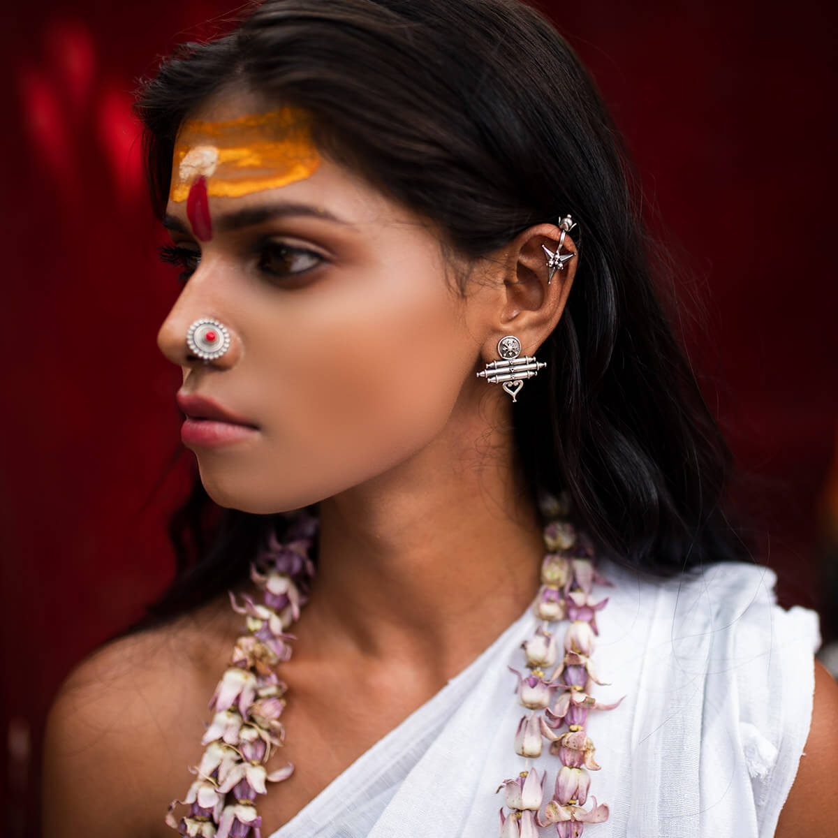 Dhaal Silver Earrings