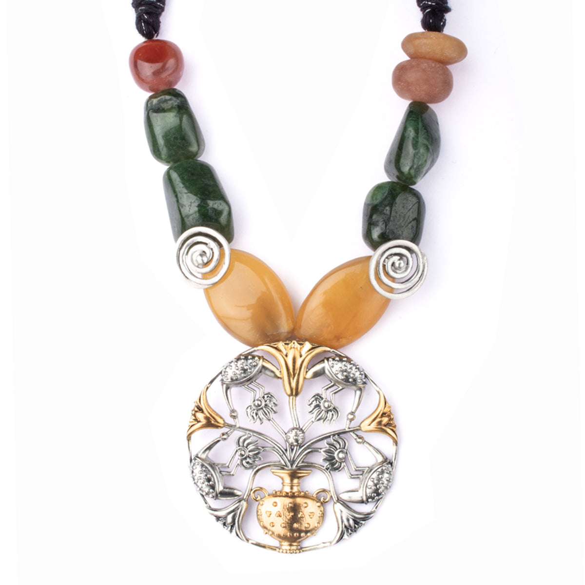 Ghat Pallava Silver Necklace by MOHA