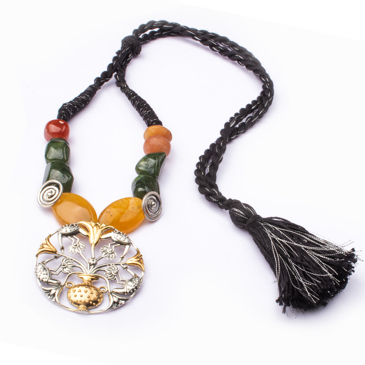 Ghat Pallava Silver Necklace by MOHA