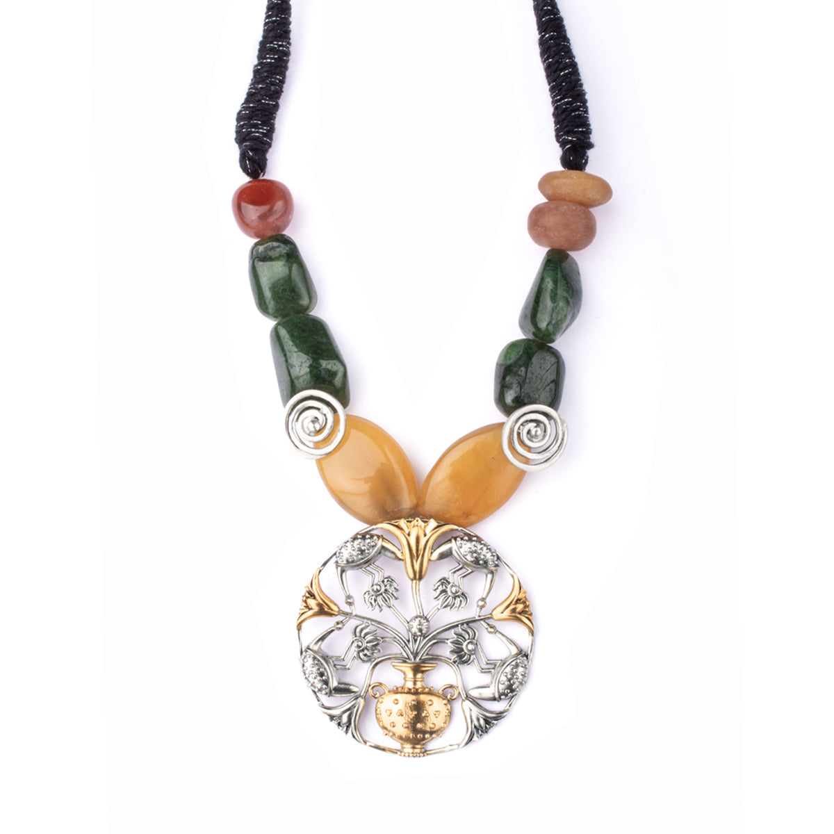 Ghat Pallava Silver Necklace