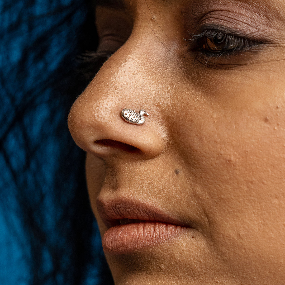 Hans Silver Nose Pin - Pierced by MOHA
