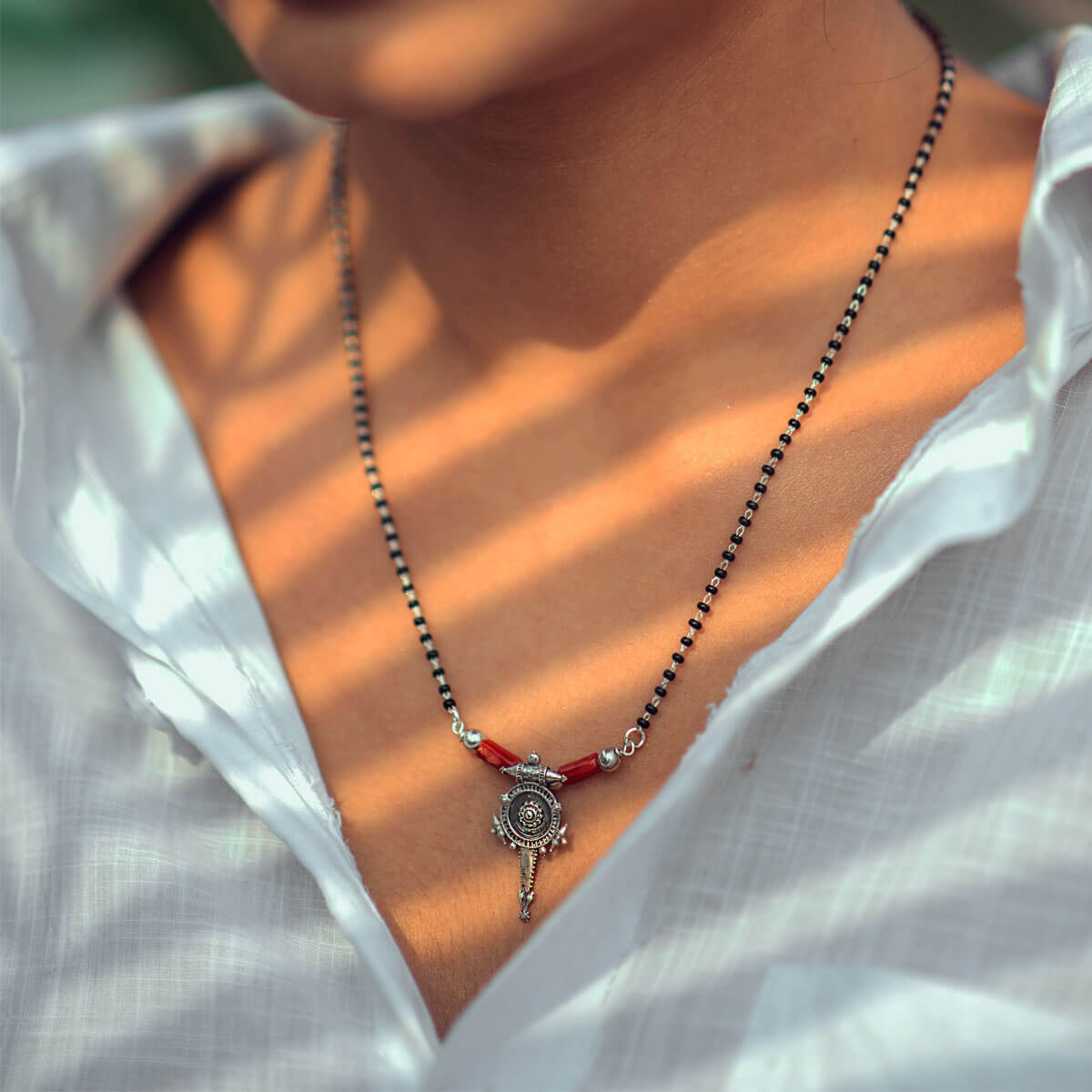 hingora silver mangalsutra by moha