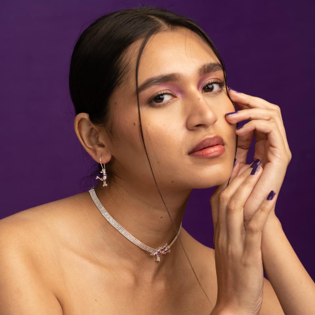 pakhi silver choker necklace by moha